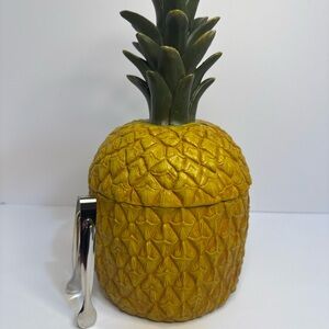 Pineapple Shaped Ice Bucket with Tongs **new** unused